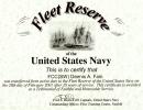 Fleet Reserve Certificate.