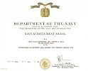Navy Achievement Medal - Certificate (Click here to enlarge)